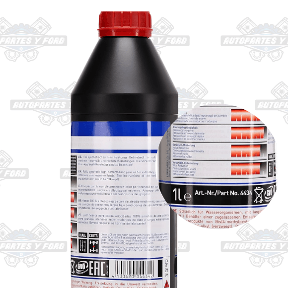 Aceite Transmisión Mecánica 75W90 Liqui Moly ESDM2C175A