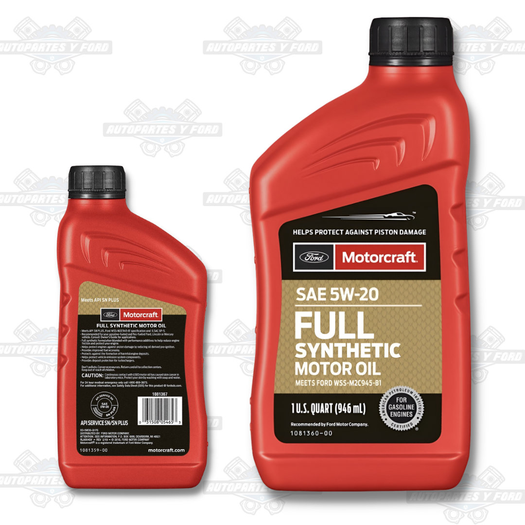 Aceite Motor Ford Motorcraft SAE 5W20 FULL SINTETICO – AutopartesyFord
